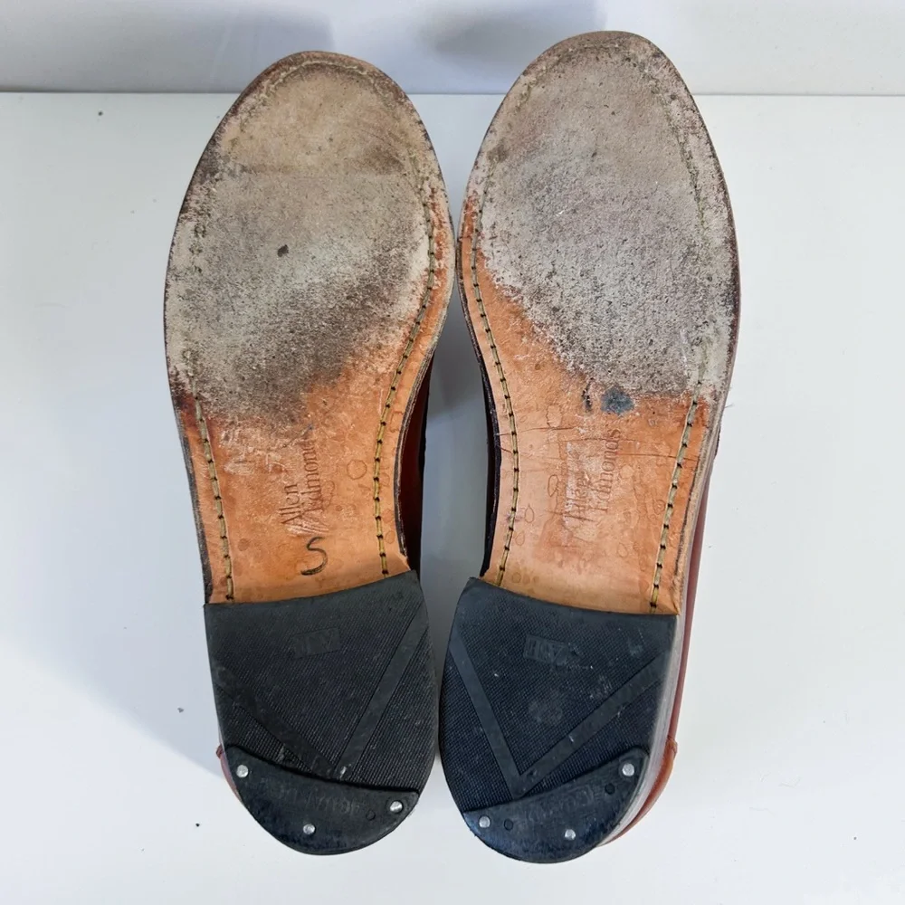 Allen Edmond’s Men’s Maxfield Brown Leather Tassel Loafers Size 9